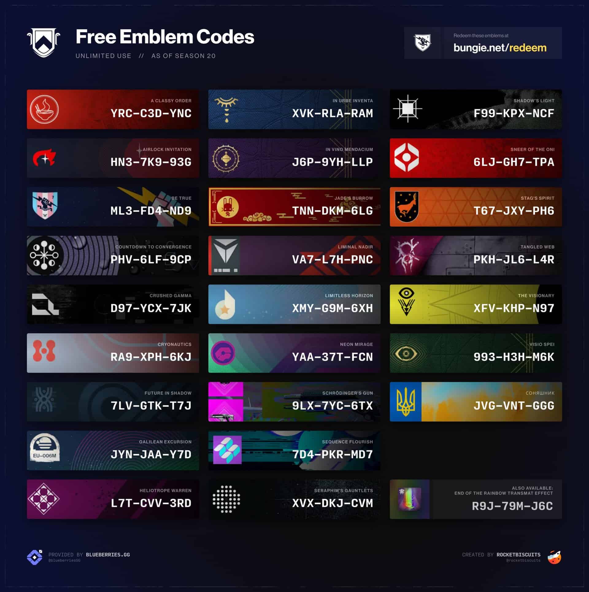 destiny 2 free emblem codes 2020