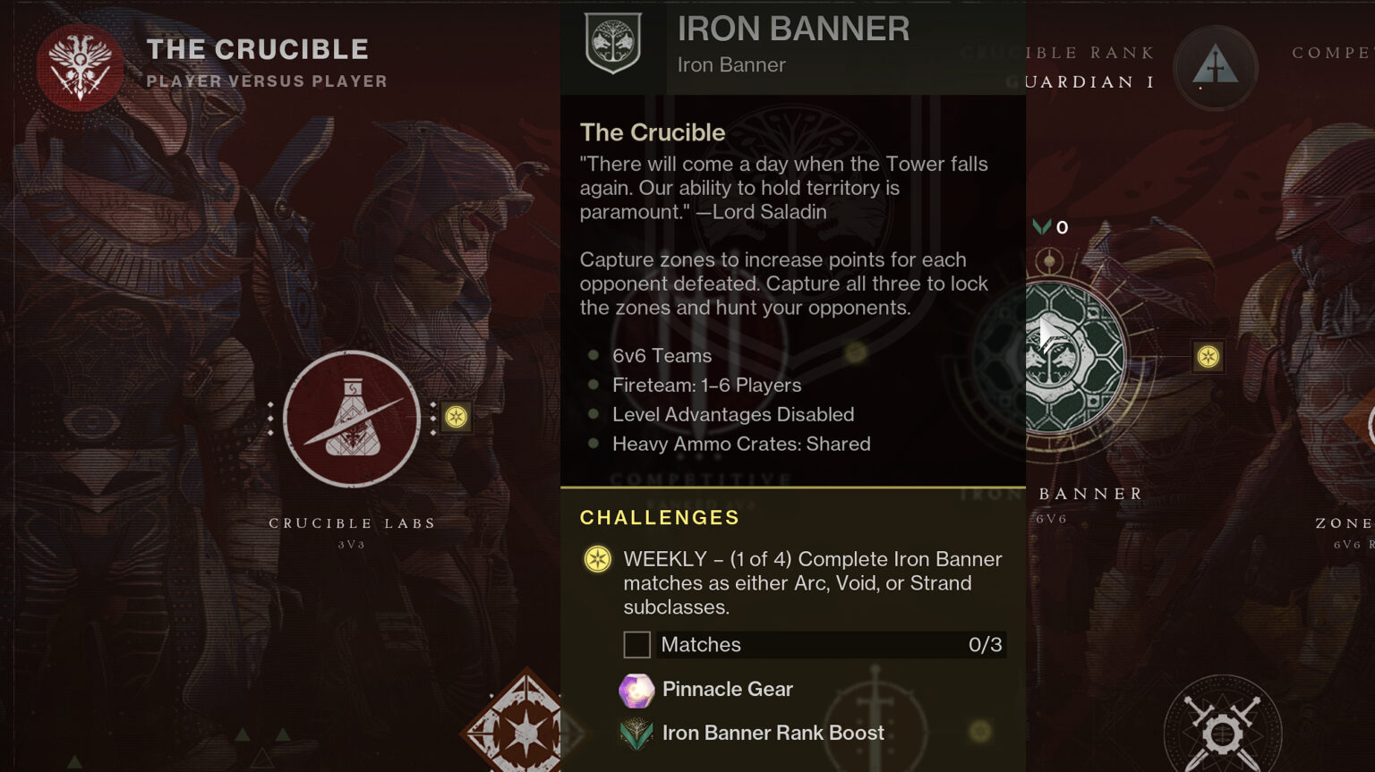 Destiny 2 Iron Banner Schedule, Challenges and more