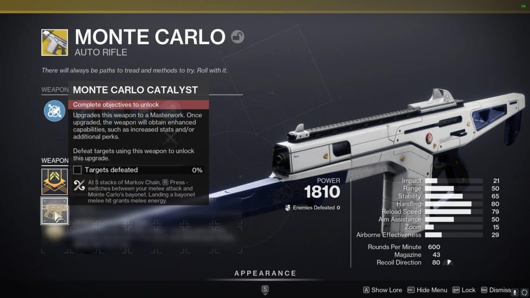 Destiny 2 Monte Carlo How to get Exotic & Catalyst